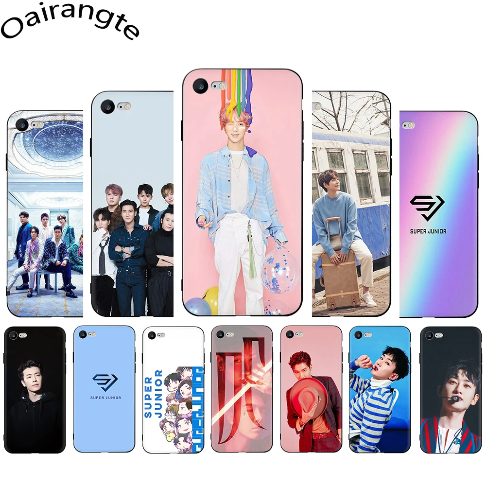 Супер младший Корейский Kpop мягкий чехол для телефона iPhone 5 5S SE 2020 6 6S Plus 7 8 X XS XR 11 12 Pro