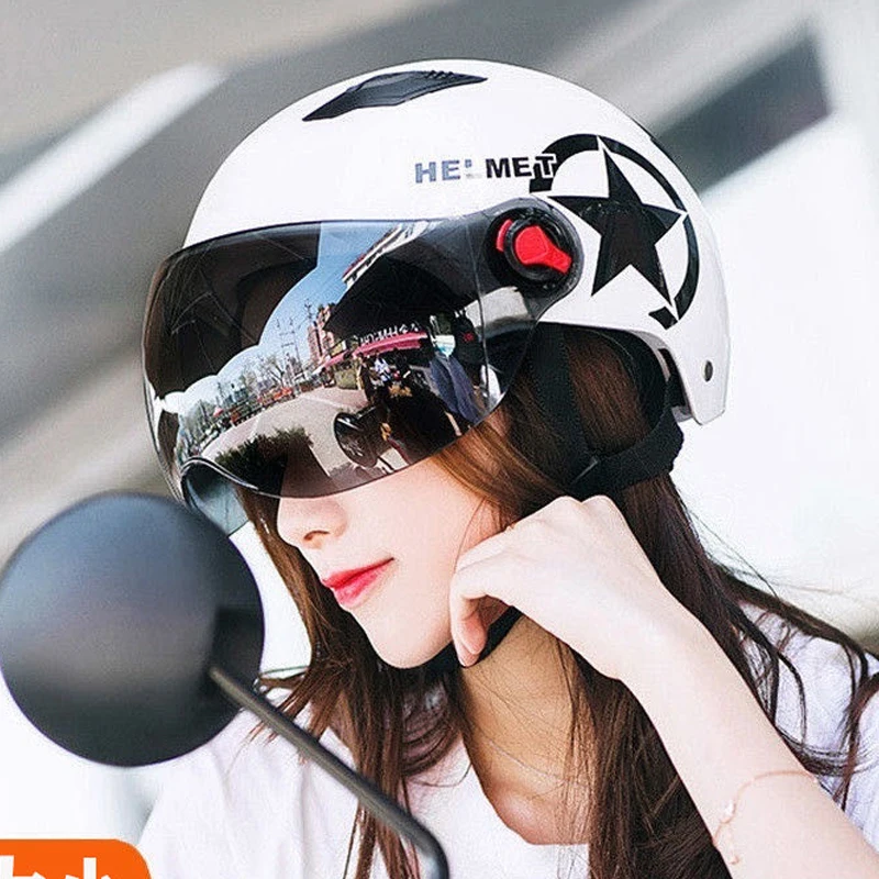 Электрический мотоциклетный шлем с защитные козырьки объектива для мужчин и