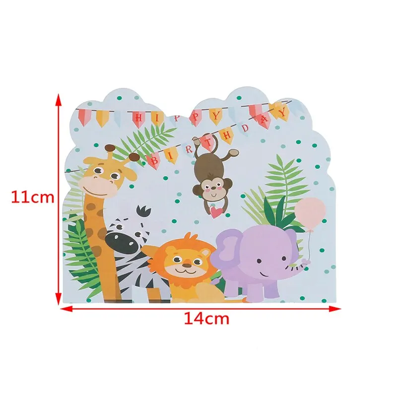 10 шт. х Пригласительные открытки в стиле сафари приглашения на детский день