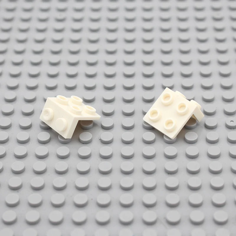 Белый Строительные блоки, кронштейн Moc, 1x2-2x2, прямой угол, 44728, сделай сам, светящиеся кирпичи, совместимые со сборными частицами - Цвет: Белый