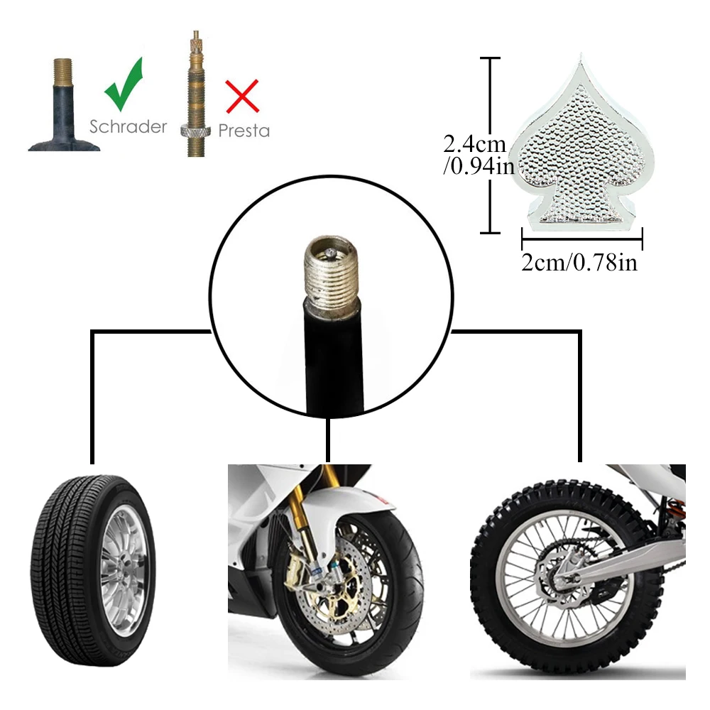 DSYCAR 4 шт./лот Универсальный Автомобильный мото велосипед колесо клапан колпачок