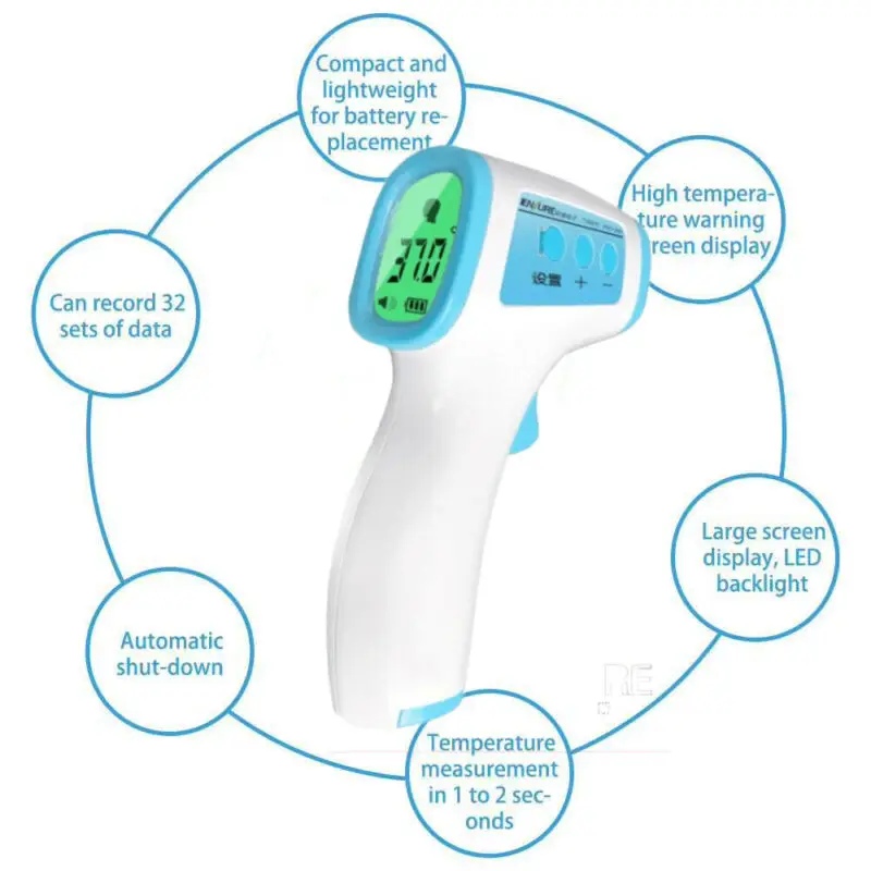 

Baby Infrared Electronic Thermometer Without Battery LCD Digital Non-contact IR Infrared Thermometer Forehead Temperature Meter