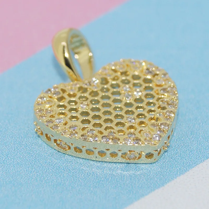Новинка 2021 золотые сотовые медовые бусины в форме сердца подходят для