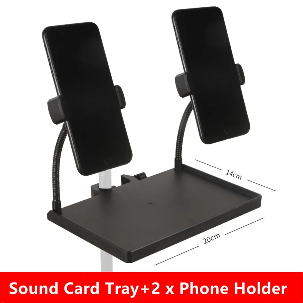 

High Quality Sound Card Tray Live Microphone Plastic Stand Tray Stand Live Stand Fit For Live Tripod Bracket Accessories Black