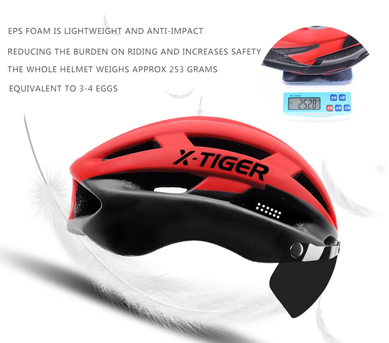 X-TIGER, 3 цвета, велосипедный шлем с ветрозащитными линзами, ультралегкий шлем для горного велосипеда, дорожный MTB велосипедный шлем для мужчин