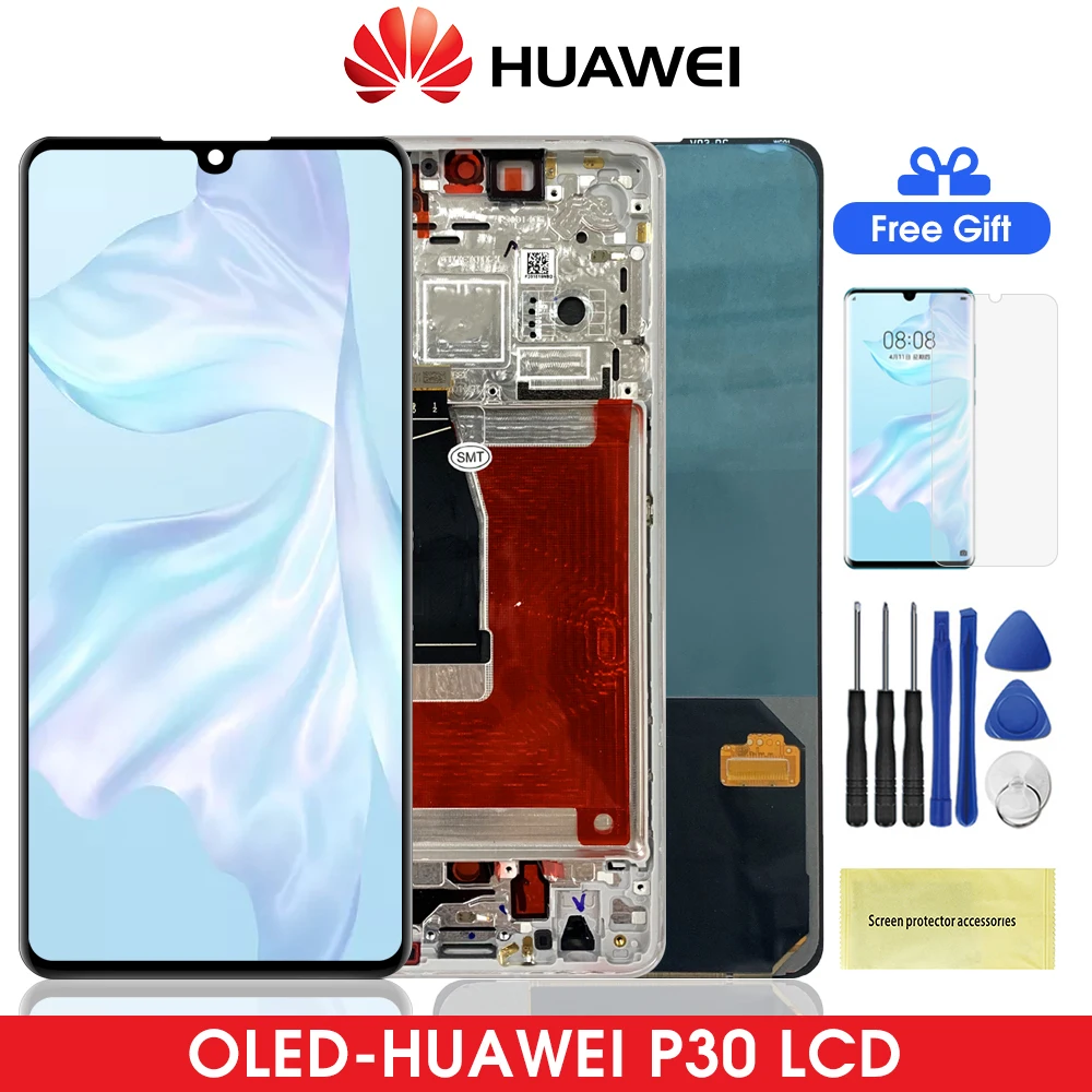 6 1 &quotP30 OLED Lcd для Huawei P30 ЖК дисплей сенсорный экран дигитайзер сборки запасные