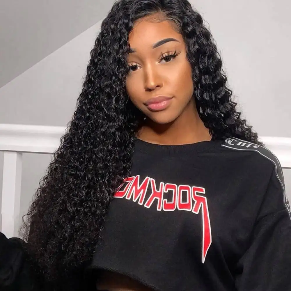 Парик с глубокой волной без клея 13x6 парик из человеческих волос на сетке спереди