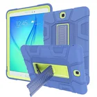 Новинка, бронированный чехол для Samsung Galaxy Tab A, 9,7 дюйма, модель T555 P550, Силиконовый противоударный чехол-подставка, кожаный чехол для планшета + Подарочная пленка