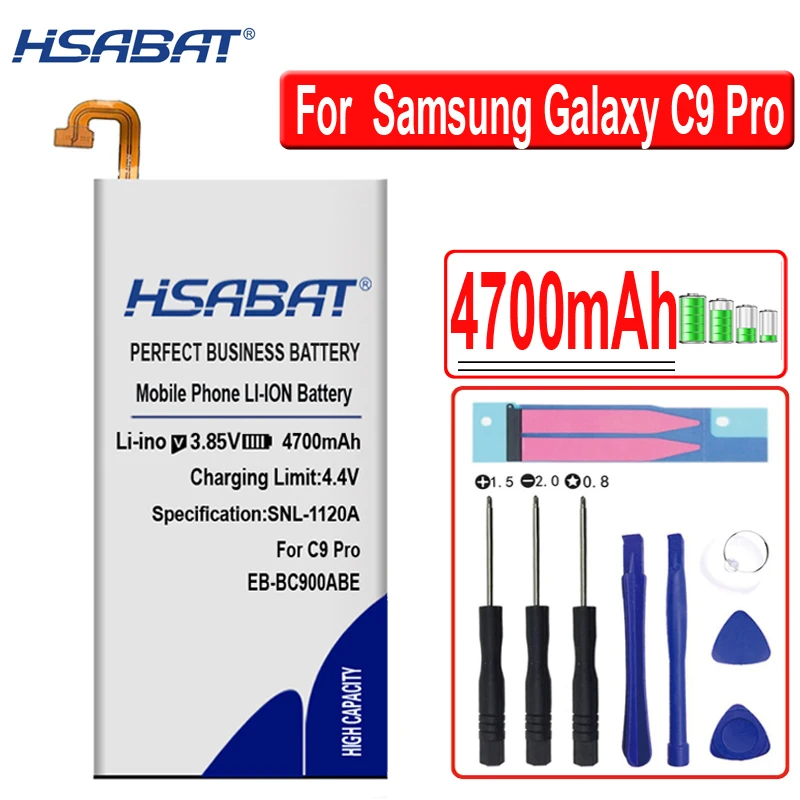 HSABAT EB-BC900ABE 4700 мА/ч, Батарея для samsung Galaxy C9 Pro для Galaxy C9 Pro Duos/SM-C9000 SM-C9008 SM-C900F SM-C900Y