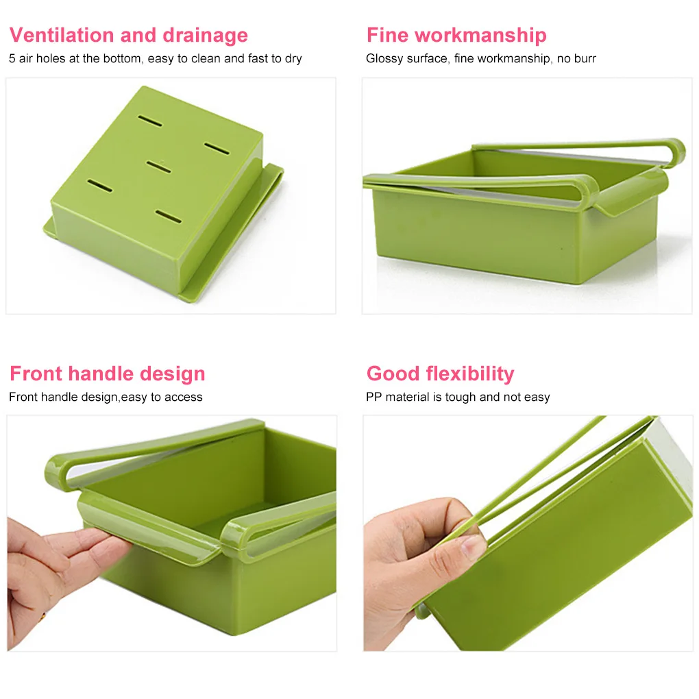 Холодильник под полкой контейнер для хранения с держателем домашний холодильник