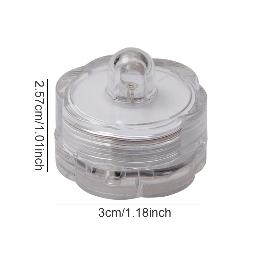 

LED Candles Tea Lights Battery Flameless Electric Waterproof Wedding Pond Decorations Floral White Birthday Party Fake Candles