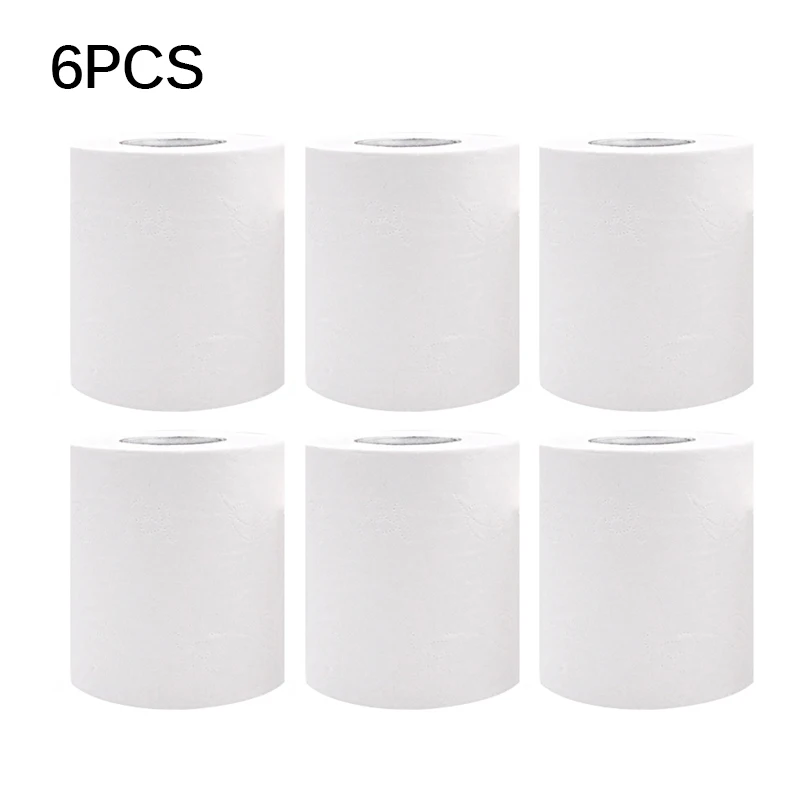 

6 Rolls 4 Layers Fast Shipping Toilet Roll Paper Home Bath Toilet Roll Paper Extractable Flexible Table Kitchen Tissue