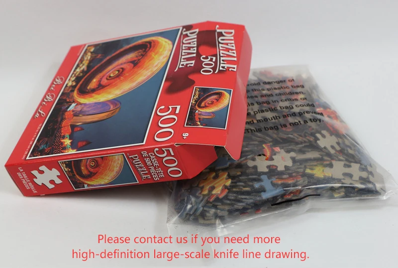 Пазлы 500 штук 3D Бумага головоломки для детей Детские игрушки взрослых деревянные