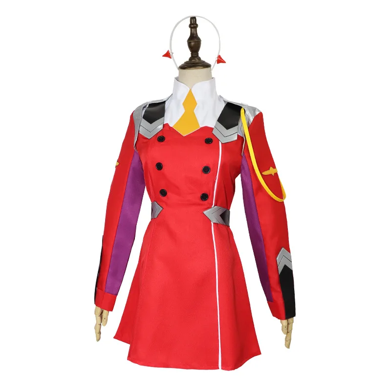 Костюм для косплея 02 Zero Two DARLING in the FRANXX женский костюм DFXX полный комплект платье
