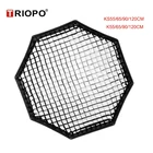 Сотовая сетка TRIOPO 55 см, 65 см, 90 см, 120 см (только сетка) для складного софтбокса TRIOPO, восьмиугольный зонт, софтбокс, аксессуары для фотографий