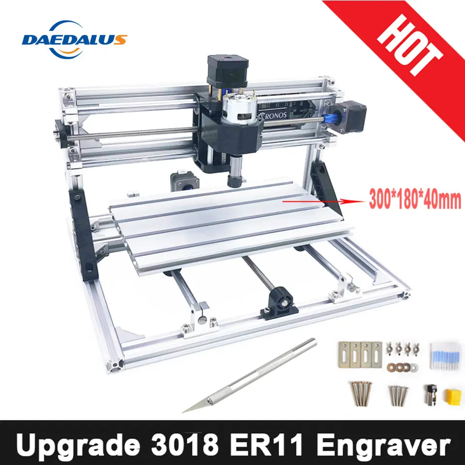 

CNC3018 ER11,DIY мини ЧПУ гравировальный станок, фрезерный станок для печатных плат, фрезерный станок для дерева, лазерная гравировка, ЧПУ маршрути...