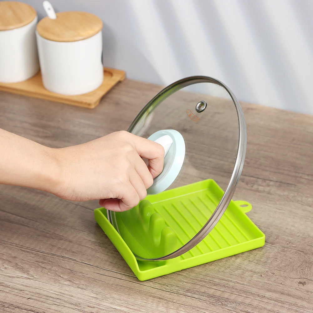 

Kitchen Storage Spoon Organizer For Fork Spatula Pot Lid Holder Accessories Rack Plastic Holders Utensil Cooking Pad Spoons Rest