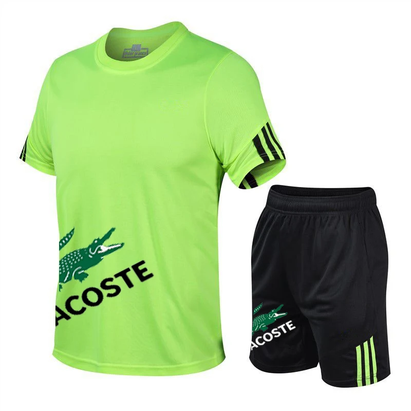 

Комплект из 2 частей, формируемых на camiseta и Pantalon corto, спортивная одежда с коротким рукавом, неформальная, для летнего сезона, большой