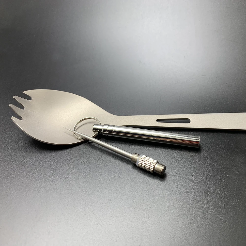 Титановая портативная многофункциональная вилка для фруктов Edc Бутылочки