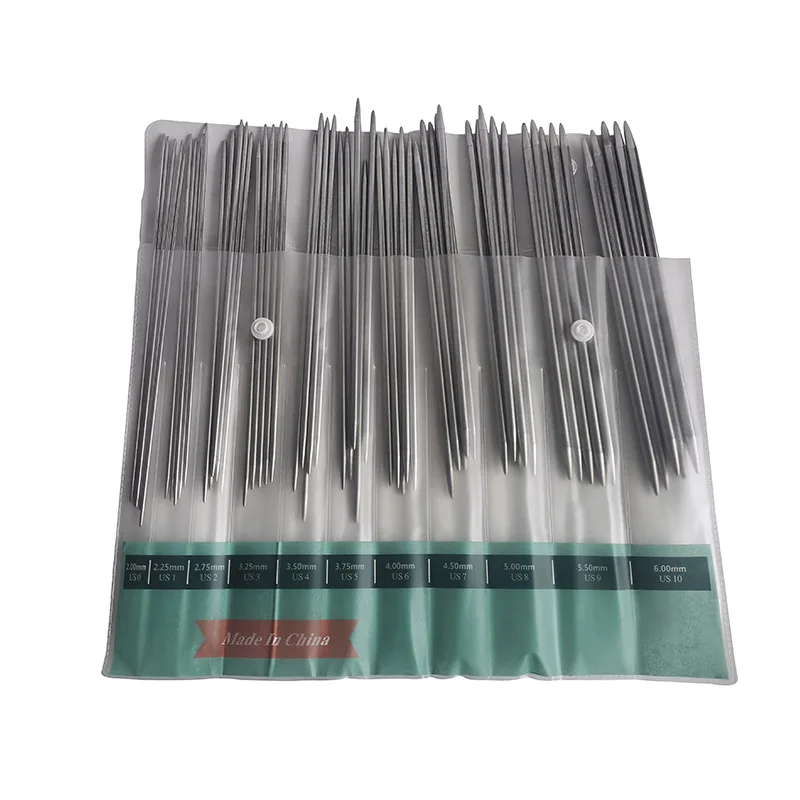 11 комплектов 55 шт. двусторонние вязальные перчатки из нержавеющей стали|Швейные