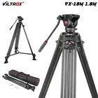 Viltrox VX-18M Профессиональный сверхмощный стабильный Алюминий Non-slip видео штатив + Подвижная Штативная головка для батареи + сумка для Камера DV 1,8 м