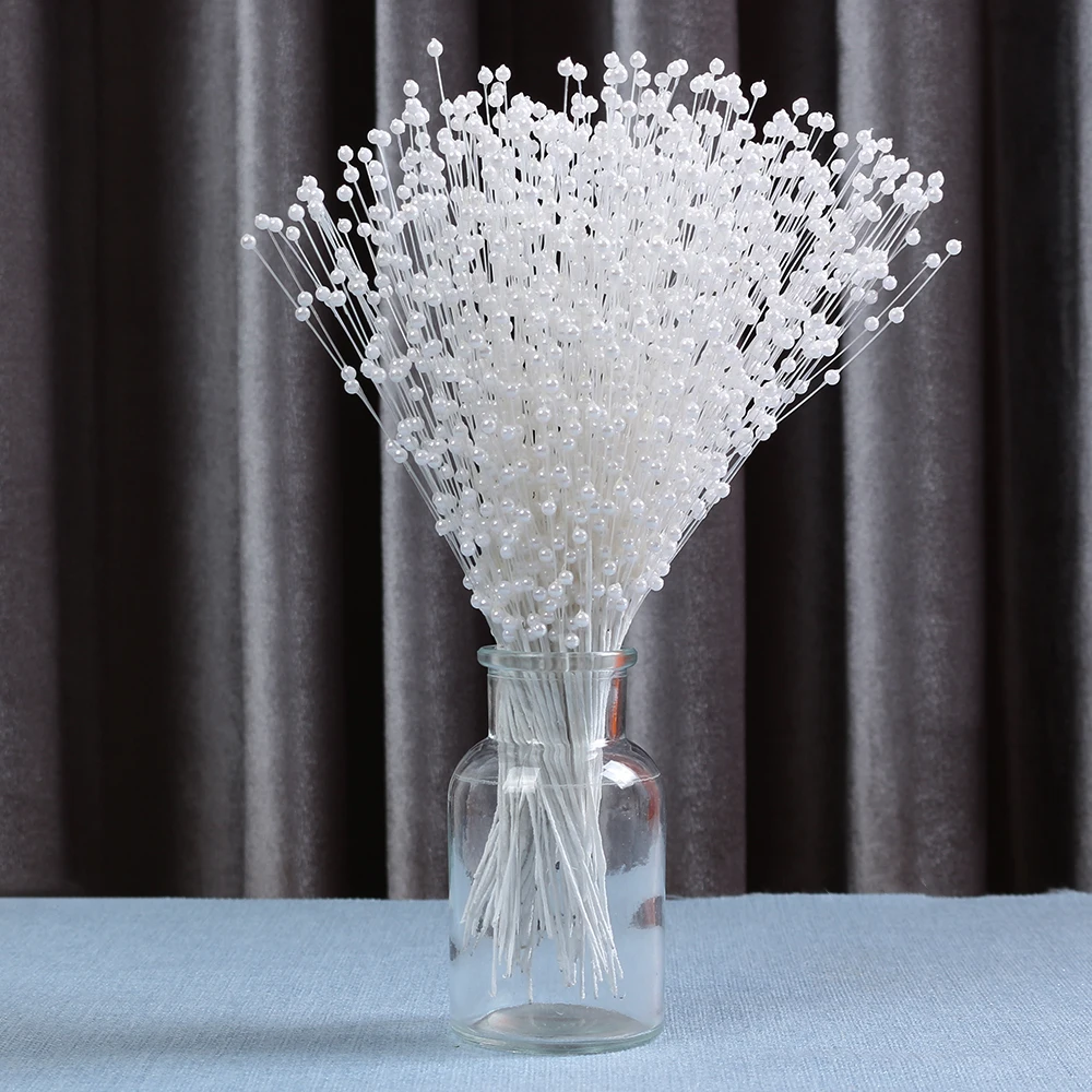 

Good Creative New Handmade Applied White Decor Hot Bouquets Beaded 10pcs