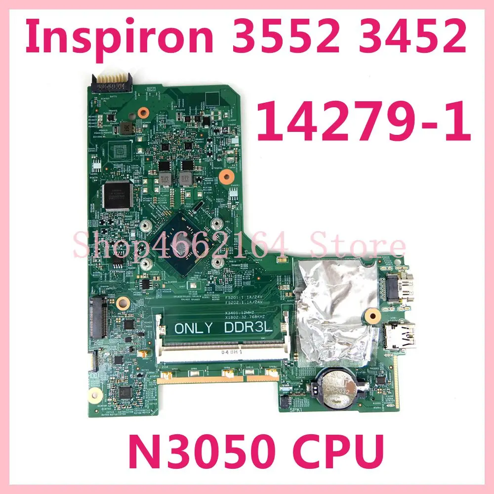 CN-00DTRW 00DTRW 0DTRW 14279-1 SR29H N3050 CPU For Dell Inspiron 3552 3452 Laptop Motherboard 896X3  100% working Used