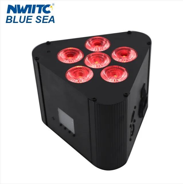 

Wedding party concert APP control 6x18w RGBWA UV 6in1 Wireless Battery LED Par Light