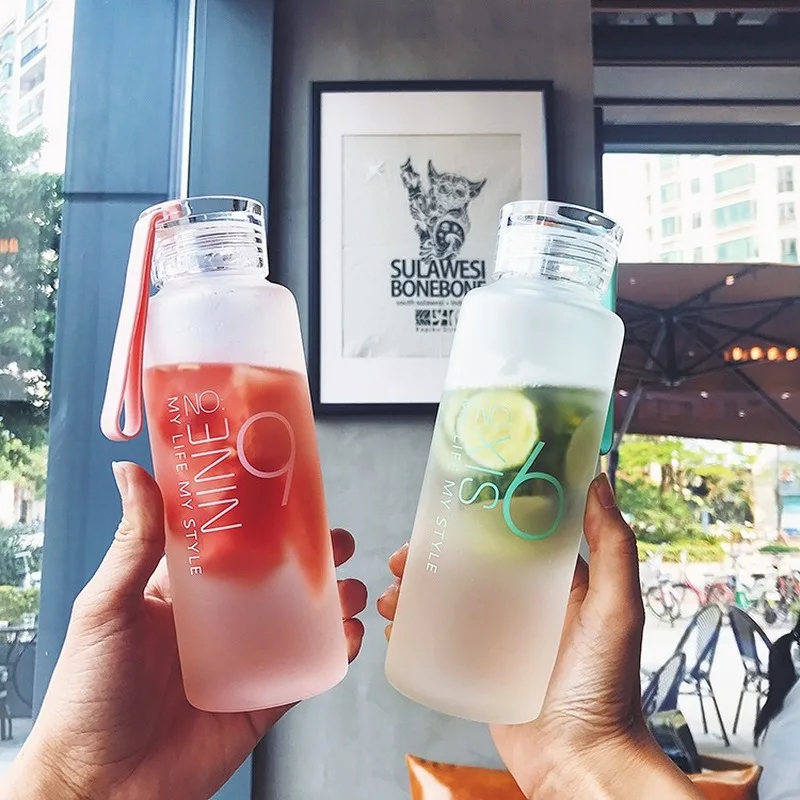 Корейский креативный тренд ins матовая Высокая боросиликатное стекло для воды