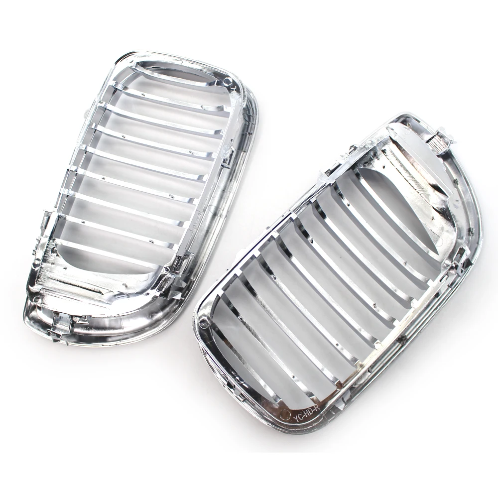 Хромированная Серебристая передняя решетка для почек гриль BMW 3 серии E46 4 Двери