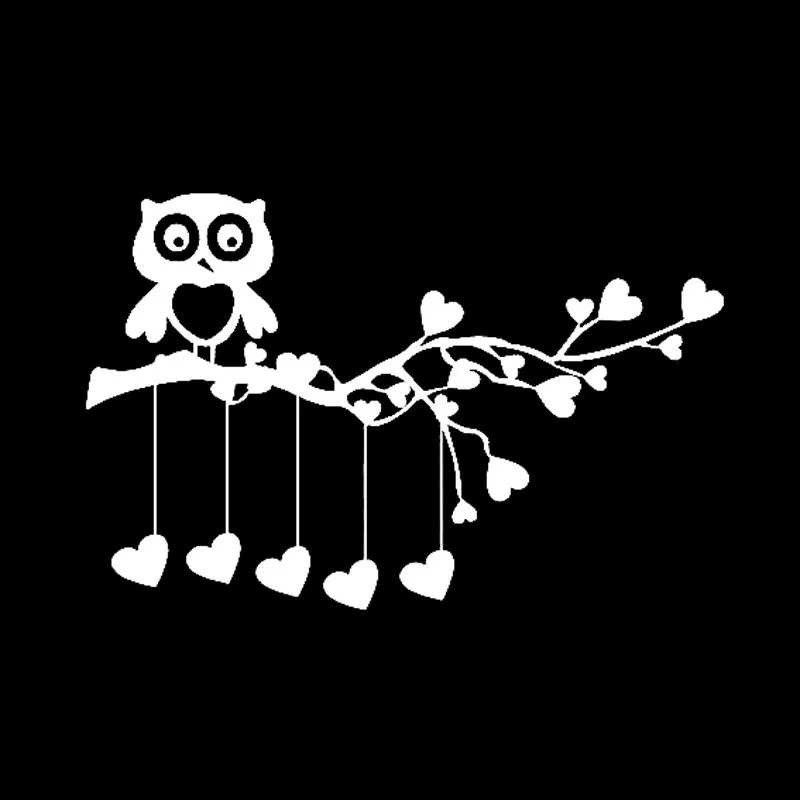 Милая Любовь Сердце Сова ветка дерева для Авто/бампер/окно виниловая наклейка