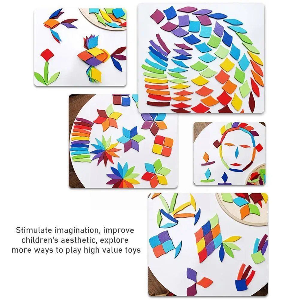 

Деревянные радужные строительные блоки Детская игра для укладки для детей Монтессори детский сад Обучающие Развивающие игрушки Форма Цвет...