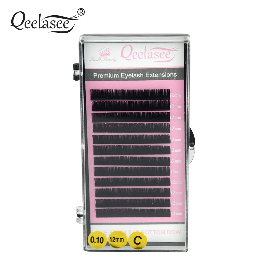 20 шт. 0 10 мм Индивидуальные ресницы для наращивания толстые длинные накладные 8 12 14