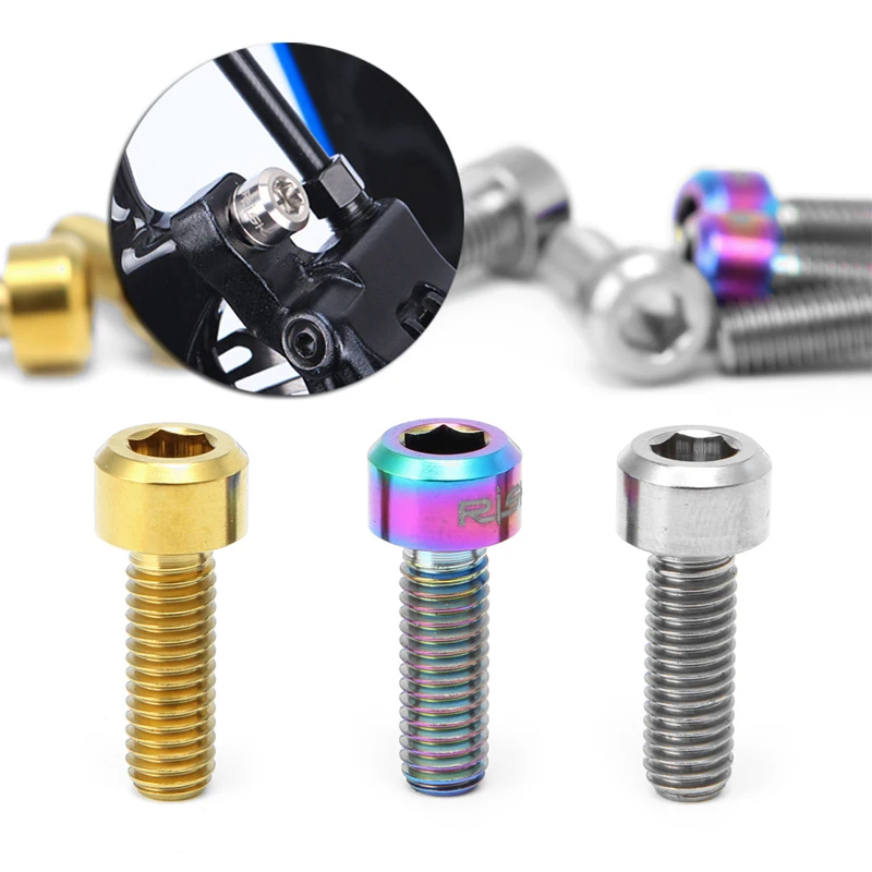

4Pcs M6x18mm Disc Brake Bolt Clamp Titanium Alloy Mountain Bike Bicycle Screw