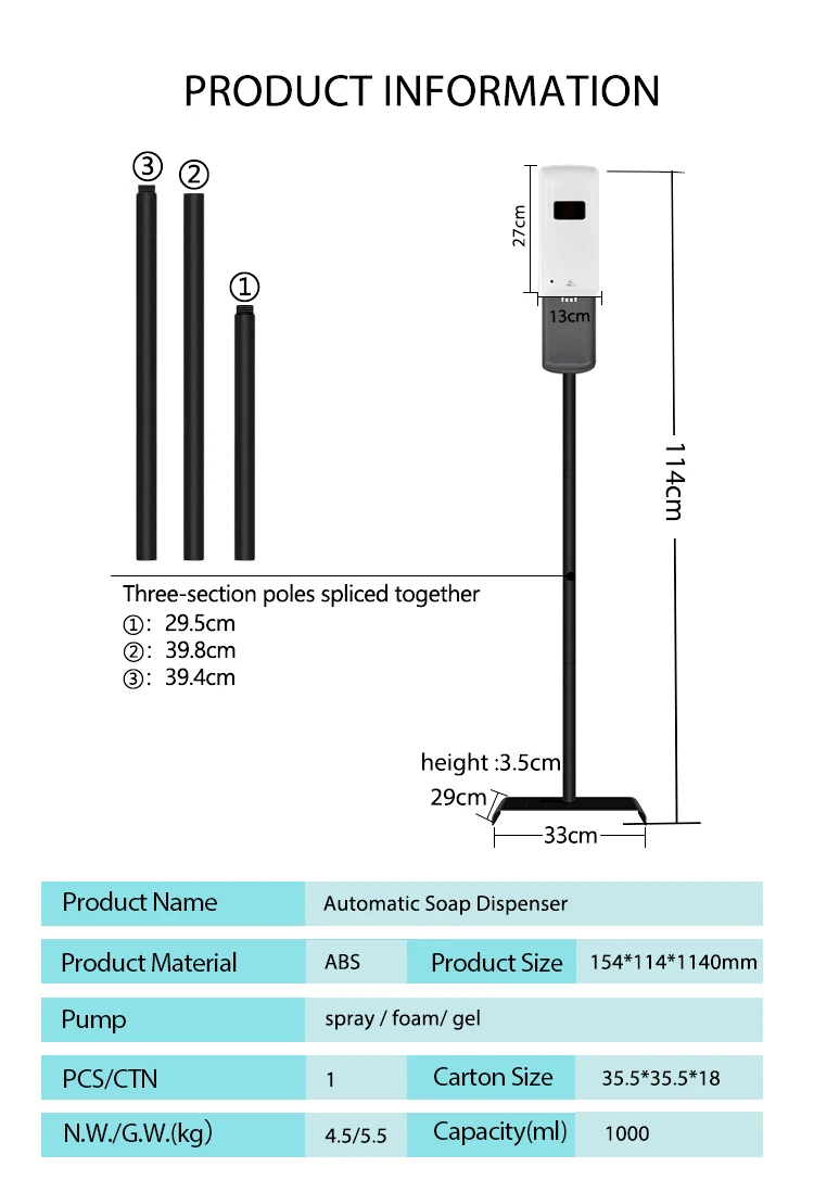 

Large sensor contactless auto alcohol touchless bottle pump foaming hand sanitizer automatic liquid soap dispenserss