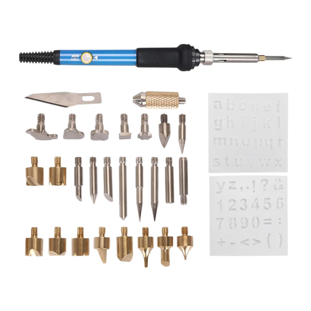 

28pcs Welding Soldering Iron Kit Adjustable Temperature Welding Tool Soldering Iron Tools (Plug)