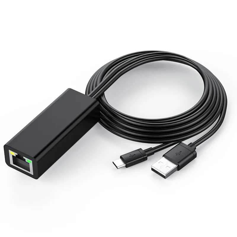 Micro-USB2.0 к RJ45 Ethernet адаптер Plug and Play 10/100 Мбит/с для нового Fire TV Stick/Google Home |