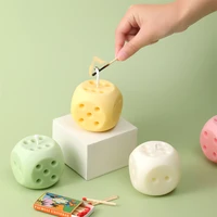 3d dice shape candle silicone mould diy aromatherapy candle making mould home decoration tools