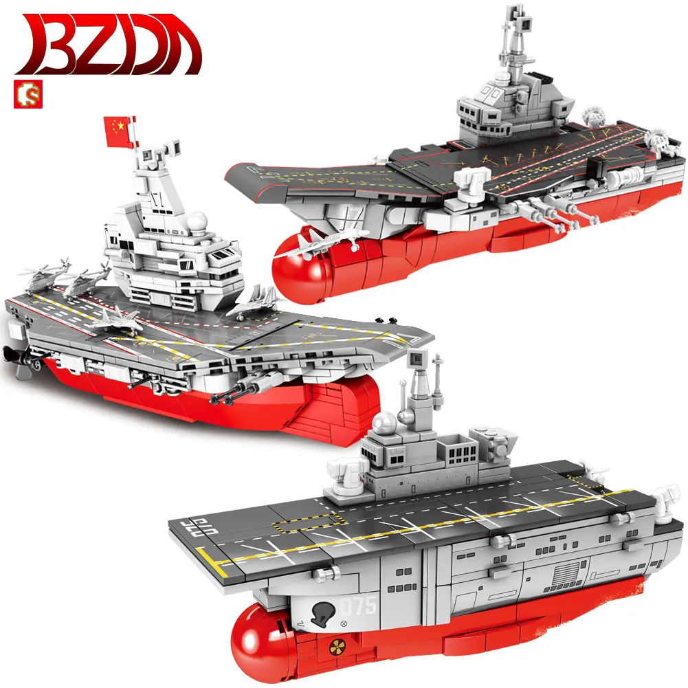 Конструктор BZDA Shandong корабль флот авиаперевозчик 075 военный амфибия штурмовой