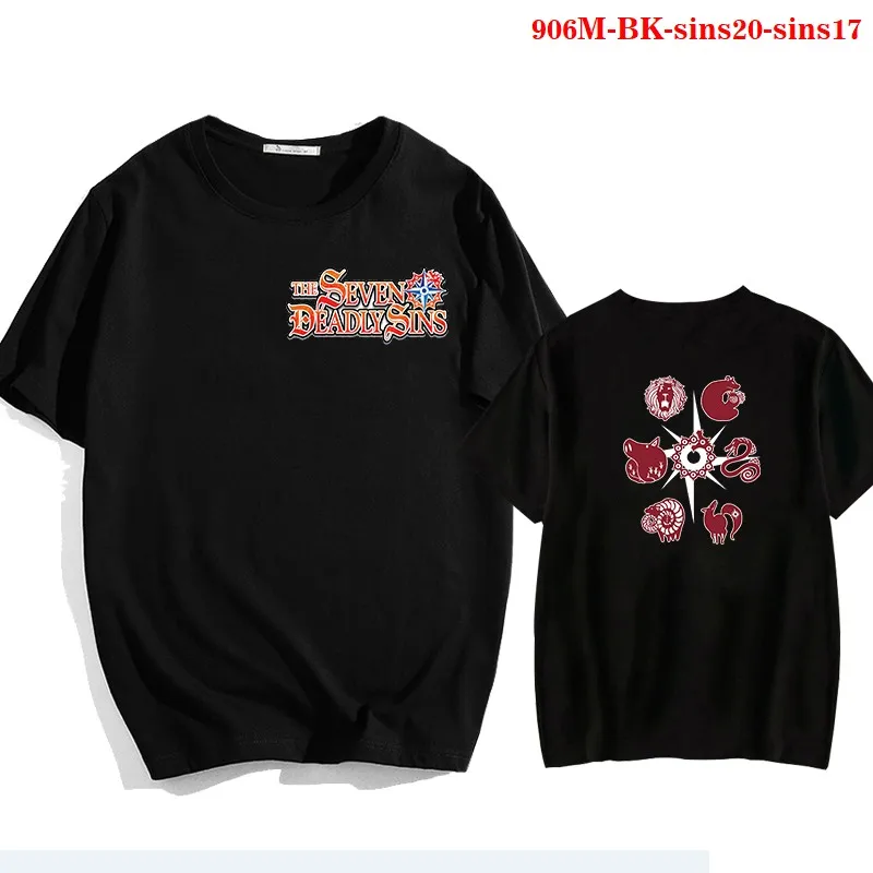 

Мужская футболка с принтом семи смертных грехов, модные футболки, летняя свободная футболка, Повседневная Уличная одежда, футболки унисекс ...