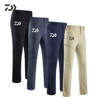 2021 new fishing pants men waterproof quick dry breathable durable solid zipper pocket daiwa fishing clothing outdoor sports