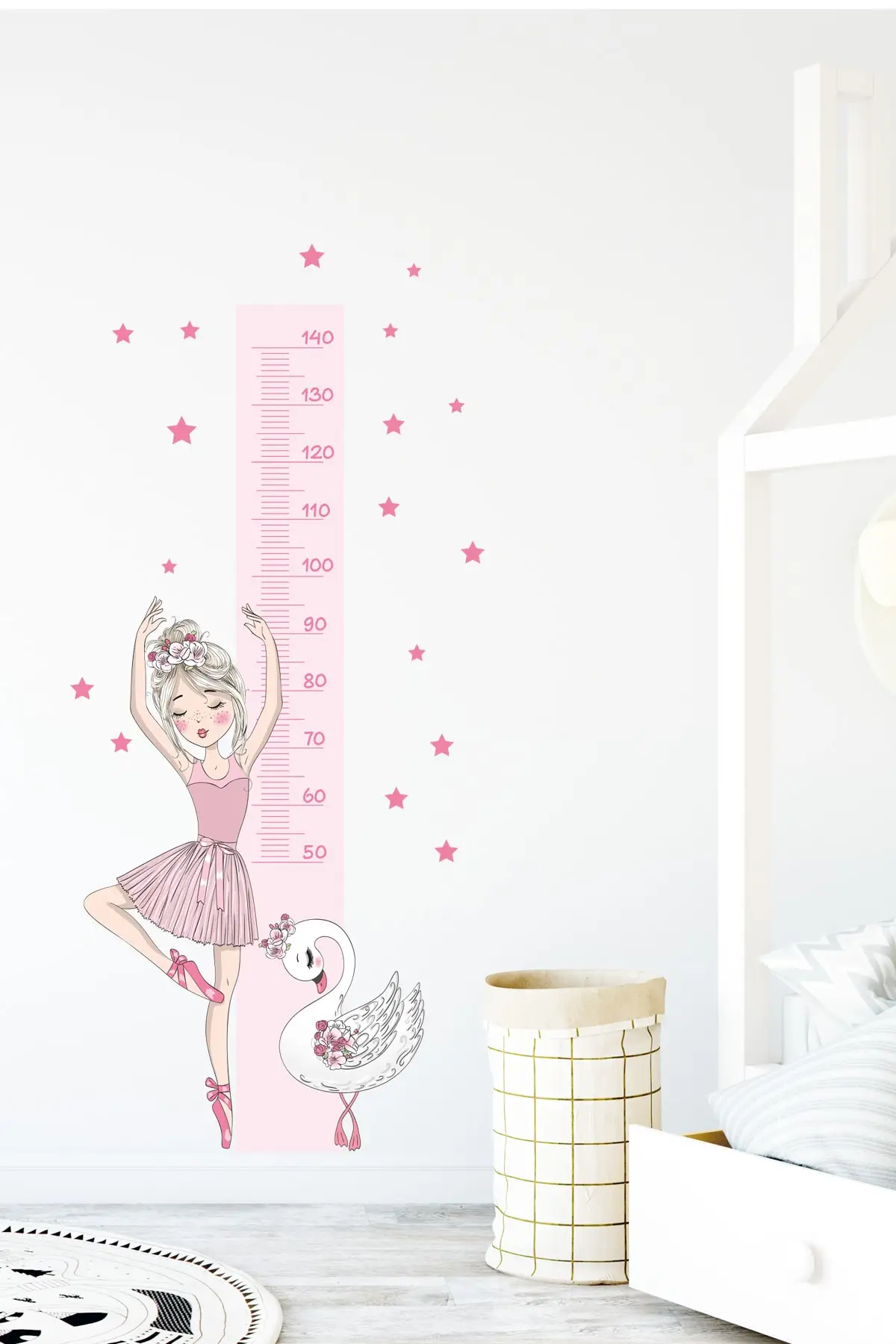 

Измеритель длины балерины, Набор наклеек на стену, элегантный дизайн, качественный продукт, для девочек, клейкий материал для детской комна...