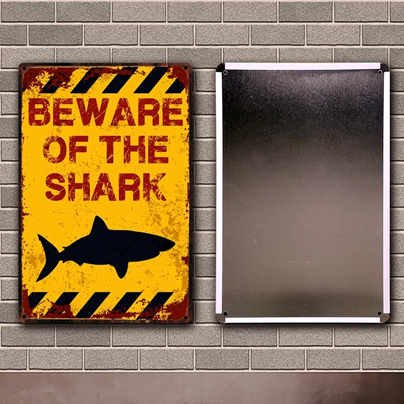 [Kelly66] Остерегайтесь Smake Shark Hunter Eaqle винтажный металлический знак жестяной плакат
