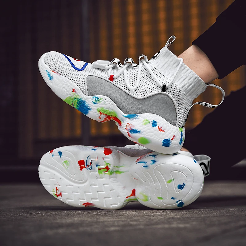 2020 весенние женские белые кроссовки на массивном каблуке повседневная обувь