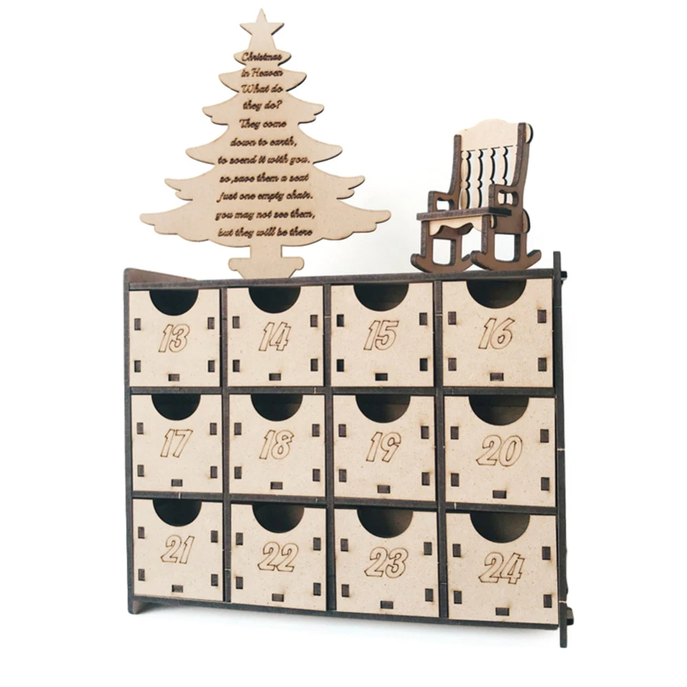 

Календарь с обратным отсчетом на Рождество, календарь, коробка для шоколада, шкафы, многоразовые ящики, рождественские аксессуары ручной ра...