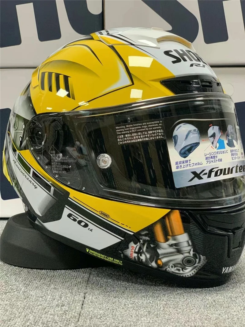 Шлем SHOEI X14 X 14 R1 60 летие желтый полнолицевой гоночный мотоциклетный шлем|Шлемы| |