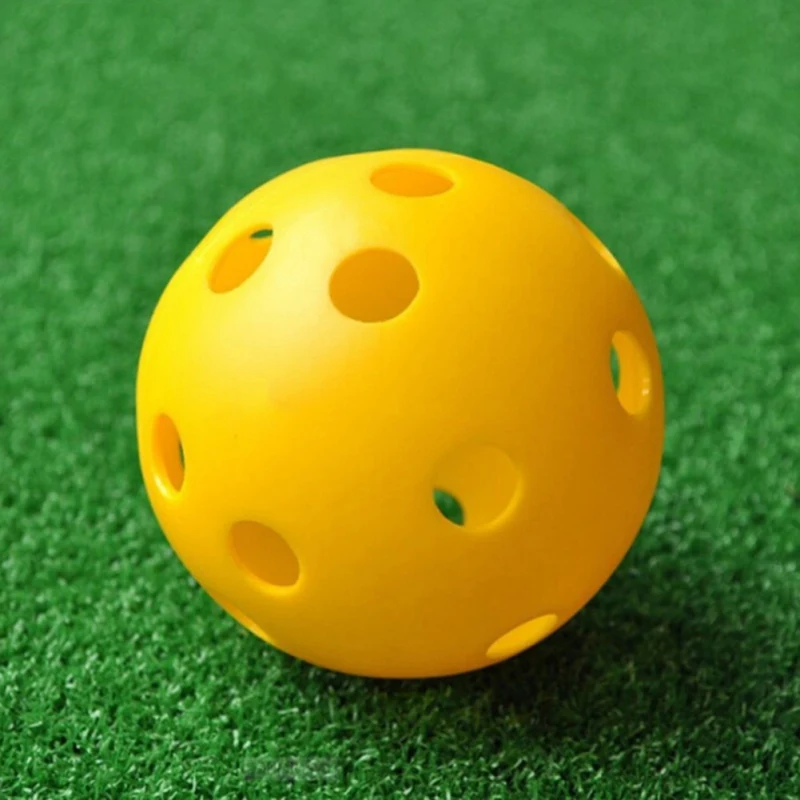

Plastic Whiffle Airflow Hollow/Solid Golf Practice Training Balls Outdoor Indoor Putting Green Target Backyard Sports 12Pcs/set