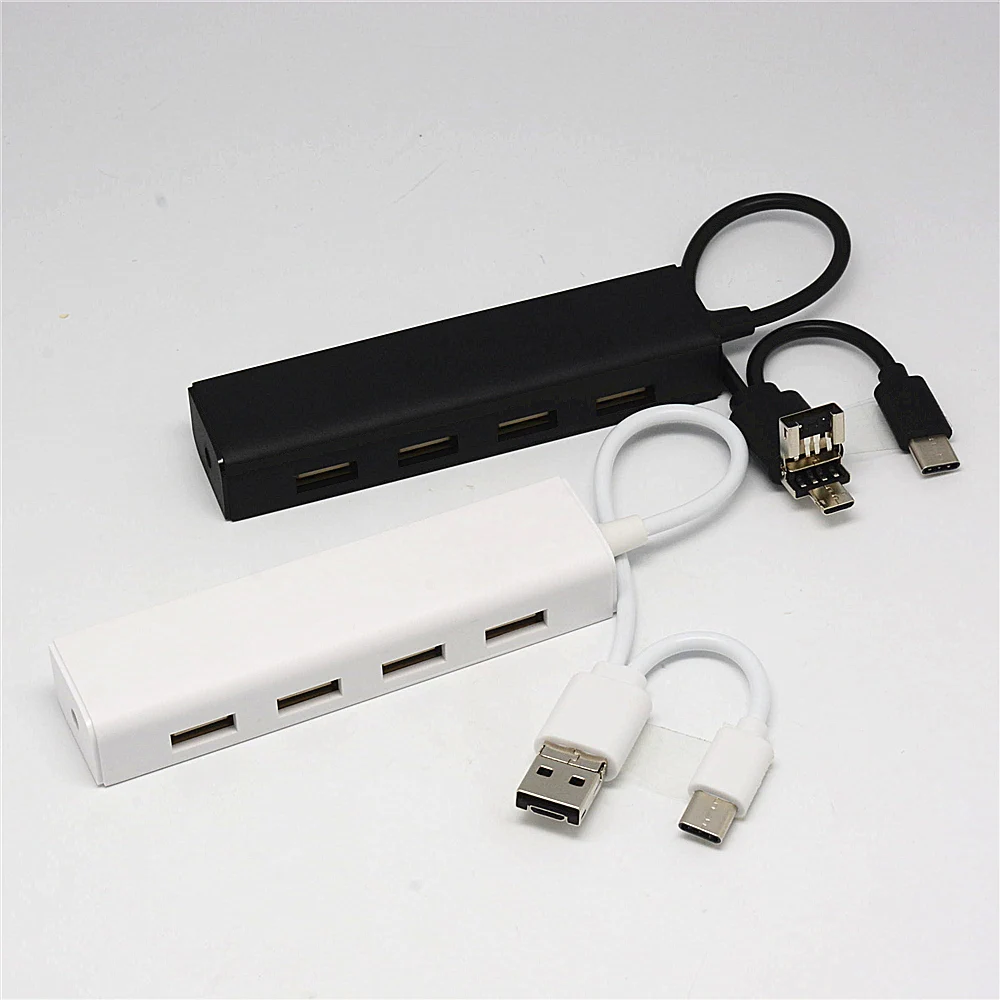 Высокоскоростной концентратор Type C 4 порта USB 2 0 OTG 3 в 1 интерфейсный разветвитель