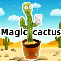 dancing cactus repeat talking toy electronic plush toys singing recording lighting early education funny christmas gift for kids