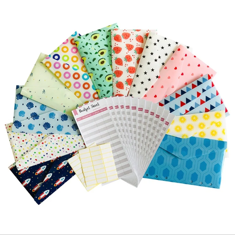 Система наличных конвертов из 12 предметов подходит для экономии-прочный